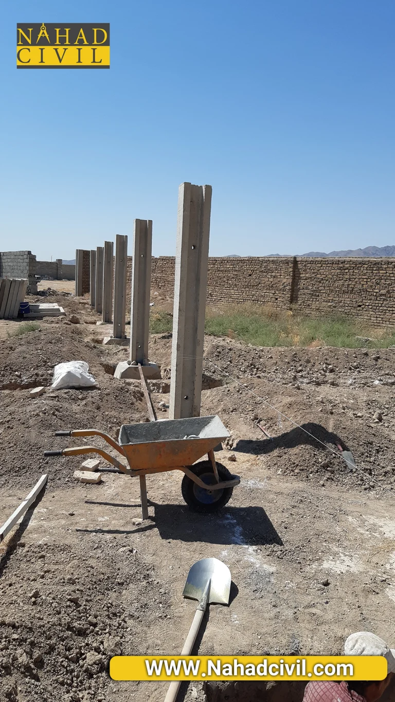 دیوار بتنی سبک باغی