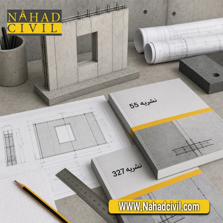 طراحی دیوار بتنی پیش ساخته با اشاره به نشریات 55 و 327