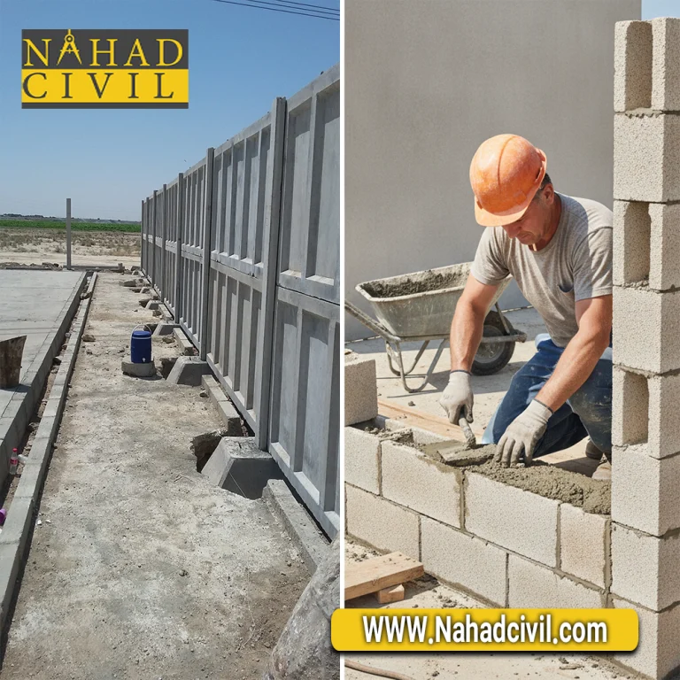دیوار بتنی پیش ساخته بهتر است یا دیوار بلوکی؟