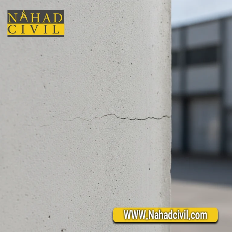 ترک حرارتی سطحی روی پنل بتن پیش ساخته در محیط تولید